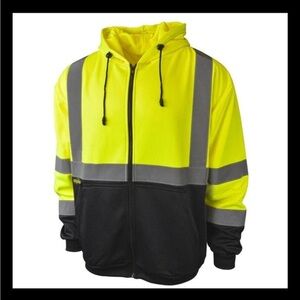 Radians Radwear Class 3 Type R Yellow Blocked Zippered Hooded Sweatshirt - 3X